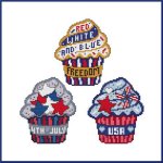 (image for) Cupcakes - Patriotic Trio